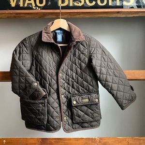Polo by Ralph Lauren boys’ size 5 chocolate brown quilted field coat
